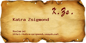 Katra Zsigmond névjegykártya