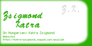 zsigmond katra business card